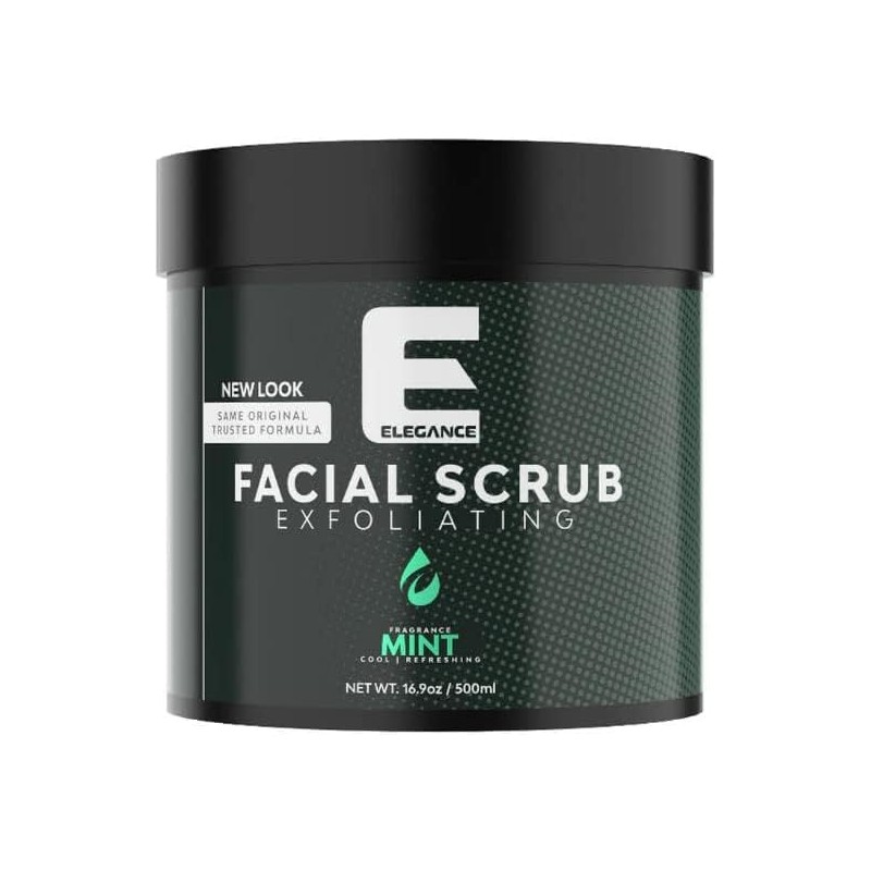 Exfoliante facial natural E Elegance de 9 oz con menta