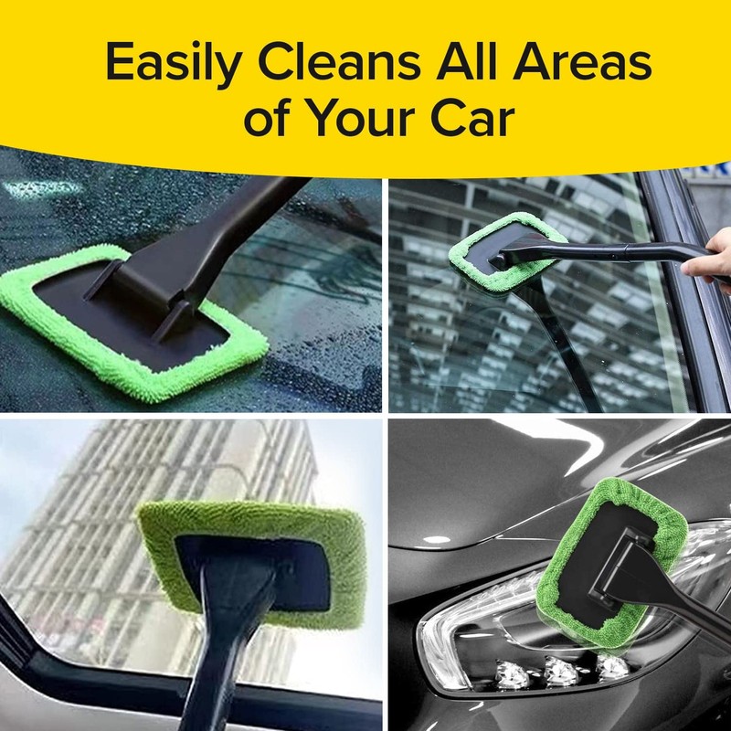 Tool, AS-SEEN-ON-TV, Windshields Without Reaching, Microfiber Window Cleaning Device w/Extra
