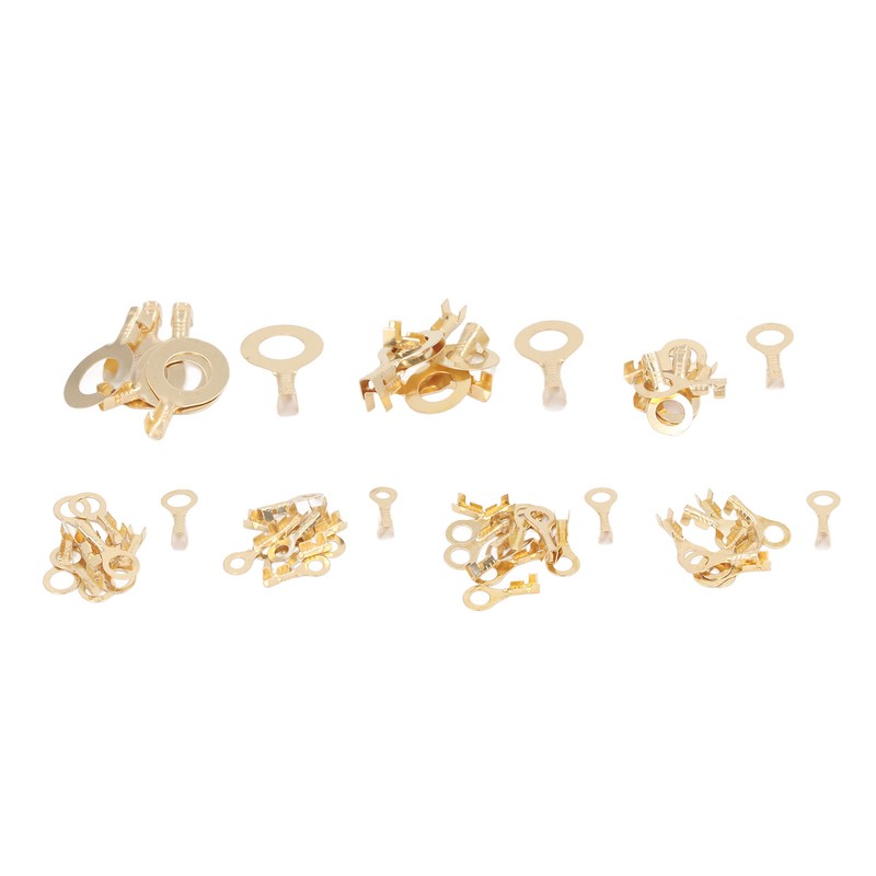 540Pcs Gold Brass Ring Terminal M3 M4 M5 M6 M8