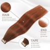 ShowJarlly Tape in Extensions Echthaar 20pcs Tape Extensions Echthaar 60cm