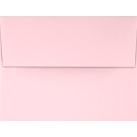 LUXPaper A4 Invitation Envelopes for 4 x 6 Cards in 80 lb. Candy Pink, Printable Envelopes for Invitations, 50 Pack, Envelope Size 4 1/4 x 6 1/4 (Pink)