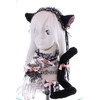 Kawaii-Story C-12-6 Black White Gothic Lolita Maid Cat Ears Headband