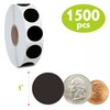 Pack of 1500 Black Round Inventory Stickers / Labels with