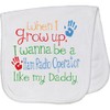 inktastic Ham Radio Operator Like Daddy Baby Burp Cloth White