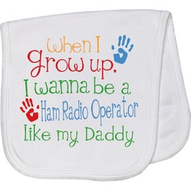 inktastic Ham Radio Operator Like Daddy Baby Burp Cloth White 244ea