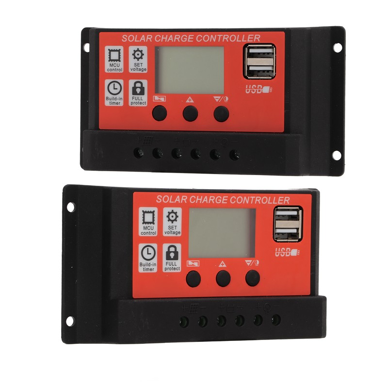 PWM Auto Solar Charge Controller LCD Display Dual USB Solar