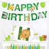 Jungle Birthday Party Decoration, Happy Birthday Banner, Cartoon Safari Jungle