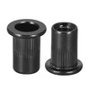 sourcing map M6 Rivet Nuts Carbon Steel Zinc-Plated Knurled Flat