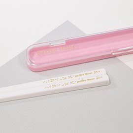 Petit Fleur 03021 Plastic Chopsticks & Case, Pink, 7.1 inches (18 cm)