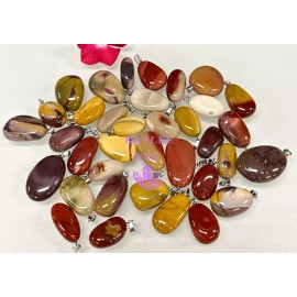 Wholesale Lot 36 Pcs Natural Mookaite Jasper Crystal Pendant Healing Energy