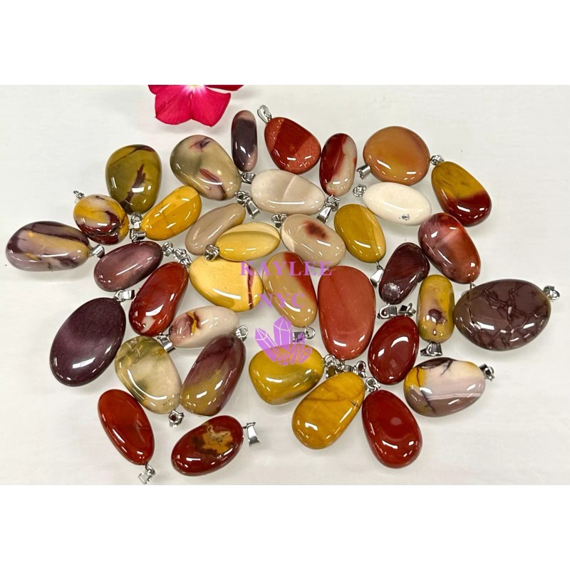 Wholesale Lot 36 Pcs Natural Mookaite Jasper Crystal Pendant Healing