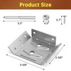 Fixirons Surface Mount Corner Brackets for Desk Legs Coffee Table