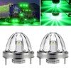 Wodvyss 2Pcs Glass Watermelon Lights, Green LED Side Marker Turn