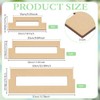 BENECREAT 3Pcs Ribbon Measuring Board, MDF Ribbon Ruler for 6/8/10/12/13/14