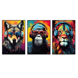 VejiA Gaming themed canvas poster, boys game room decoration, neon game controller canvas prin (Unframed 01, 12x18)