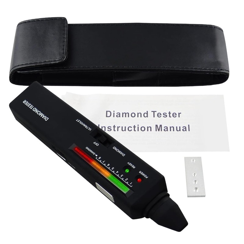 Diamond Tester Professional Diamond Tester Pen with UV Light, Real
