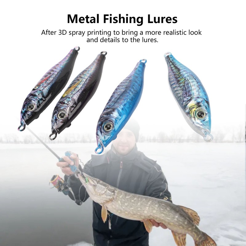 Fishing Lures 3D Spray Painting Simulated Luminous Iron Fishing Baits
