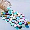 AONUOAO 100 pcs Hexagon Iridescence Stained Glass Pieces Mosaics for