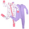 CubbieMoon 2-Pack Bamboo Viscose Baby Pajamas 0-24 Months - Bamboo