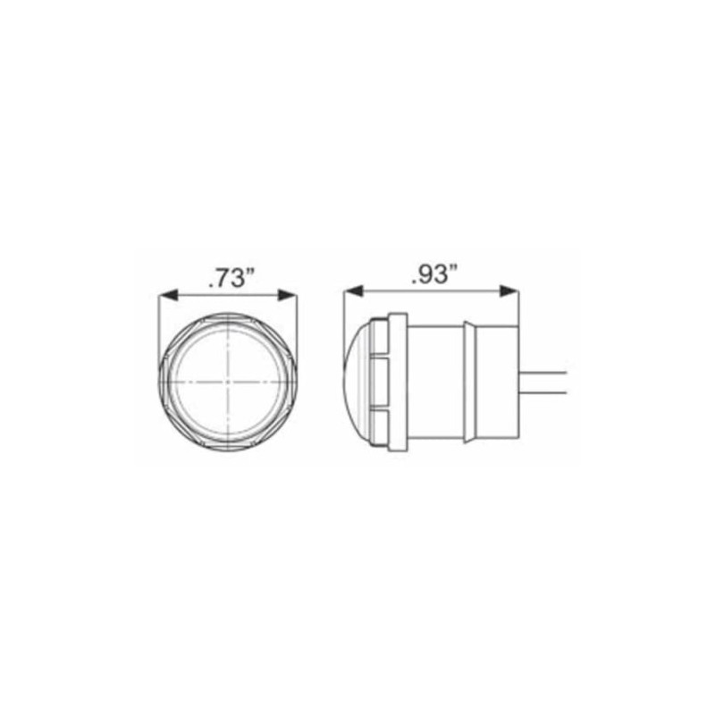 Optronics 2 Pack 3/4" Amber LED Non Directional Marker Light