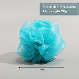 Sunnyray 200 Pcs Bath Sponge Shower Loofahs Bulk Exfoliating Body Scrubber Balls Pack 20g Assorted Colors Mesh Pouf Travel Cleaning Wash Puff Bathing Accessories for Women Men Body Wash, 8 Colors