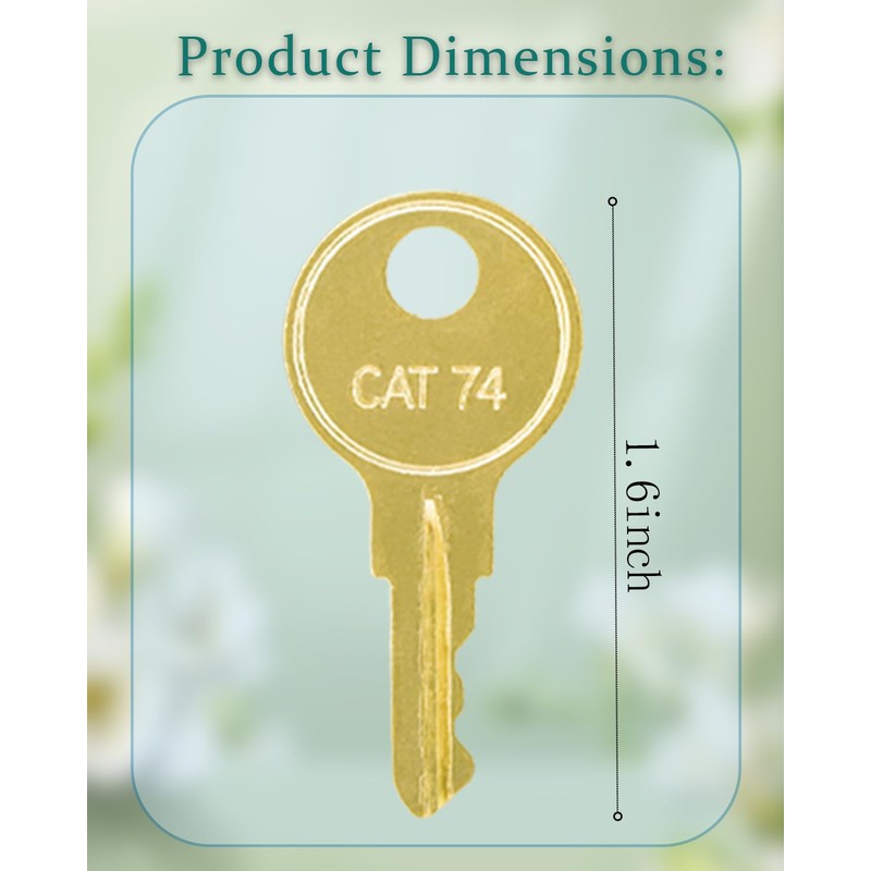 12 Pack CAT 74 Toilet Paper Dispenser Key, 33043 CAT74