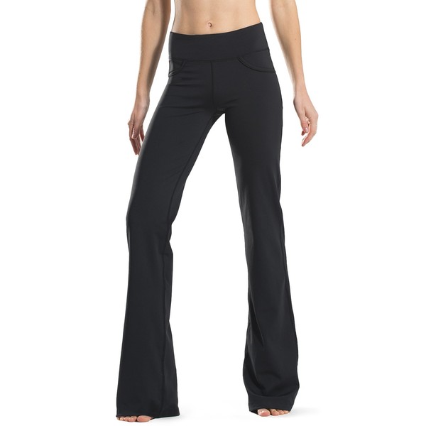 Safort 28" 30" 32" 34" Inseam Regular Tall Bootcut Yoga Pants, 4 Pockets, UPF50+, Black, XXL