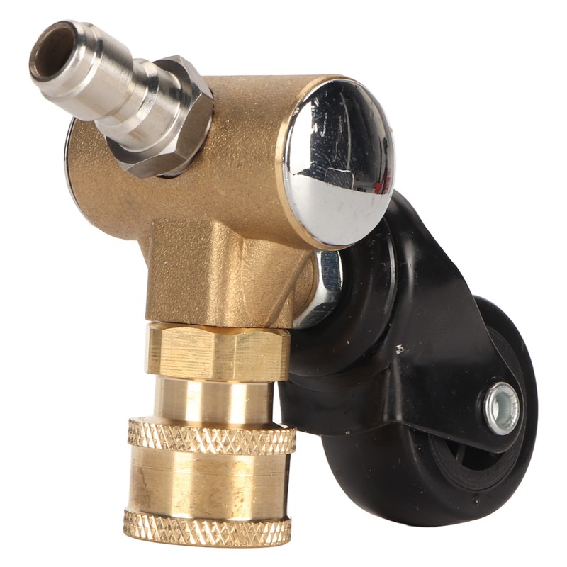 Undercarriage Cleaner Swivel Wheel with 1/4in Quick Connector Brass Pressure
