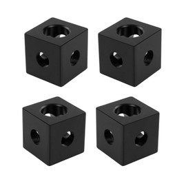 EMSea 4PCS Three Way Cube Corner Connectors Black Corner Bracket Cubes fit for All 2020 Series V-Slot Aluminum Extrusions Profile 20x20x20mm