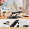 HAUTOCO Adjustable Acrylic Book Stand for Reading, 360° Rotating Base,