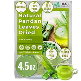 FreshDrinkUS, Premium 4.5oz Natural Pandan Leaves Dried, 100% Pure Dried Pandan Leaves, Pandan Leaf Tea, No Additives, No Caffeine, Vegan