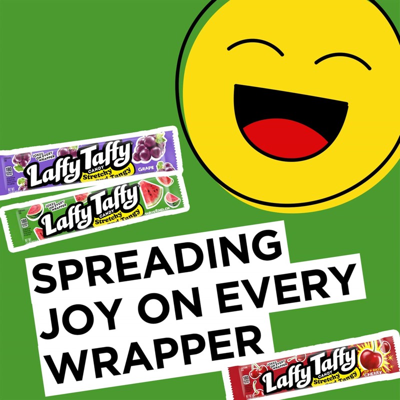 Laffy Taffy Stretchy & Tangy Variety Candy Box, Grape, Watermelon,