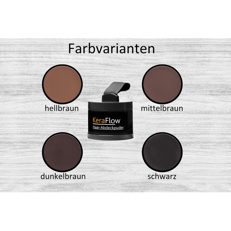 KeraFlow Ansatzpuder, Haar MakeâUp zur Haarverdichter, Haarpulver zum Kaschieren von