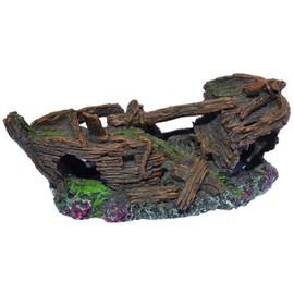 Supa Sunken Galleon Aquarium/Fish Tank Ornament | Realistic Detail | Approx. 18cm(L) x 17cm(W) x 6cm(H)