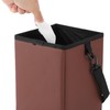 A ABSOPRO Car Trash Can Hanging and Foldable 6.3" Length