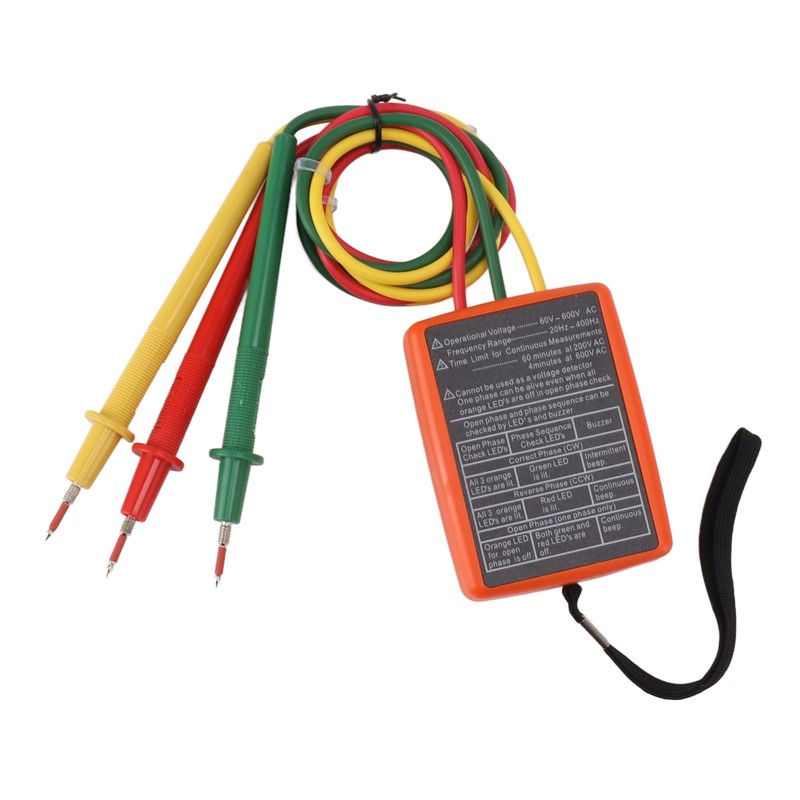 60V‑600V Three Phase Sequence Meter High Efficiency AC Phase Rotation