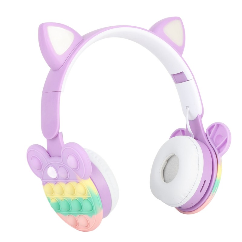 Bluetooth Cat Ear Headphones Fashionable Light Up Wireless Headset for