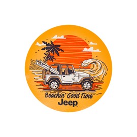 Jeep Beachin Good Time Vinyl Sticker (4" Circle)
