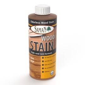 SamaN Interior Water Based Wood Stain - Natural Stain for Furniture, Moldings, Wood Paneling, Cabinets (Hop TEW-204-12, 12 oz)