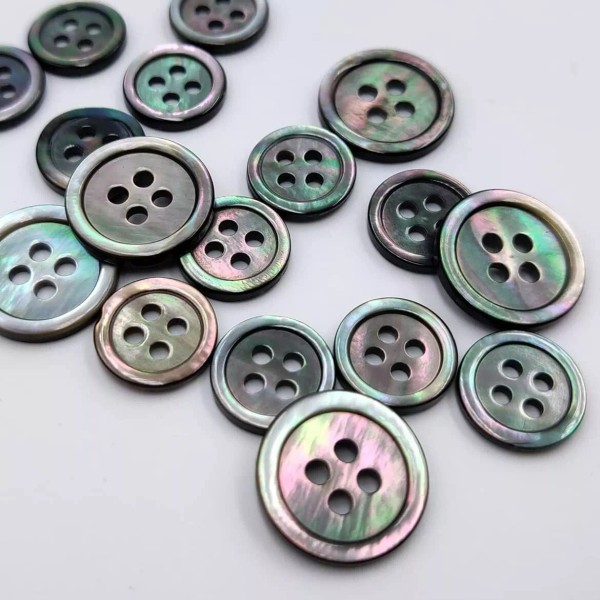Unbranded Genuine Black Mother of Pearl Buttons Shell for Blazer