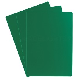CleverDelights Green Plastic Cards - 5" x 7" - 100 Pack - Waterproof Heavy Duty 5x7 Inch Card