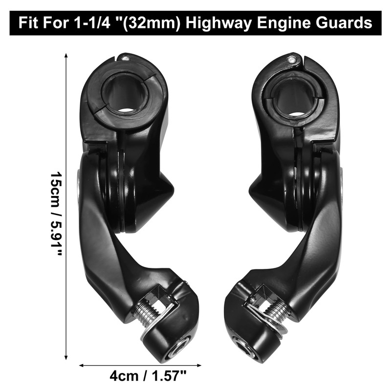 Motoforti Motorcycle Foot Pegs Highway Engine Guard Universal Foot Pegs