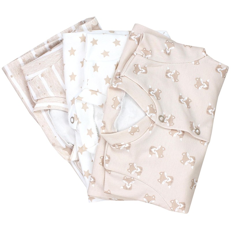 TupTam Baby Boys' Long-Sleeved Sleepsuit with Foot, Pack of 3,