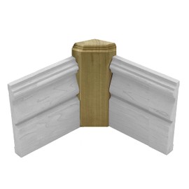 1 3/4" x 1 3/4" x 6" Poplar (Paint Grade) Inside Corner Base Block, Trim Molding (20)