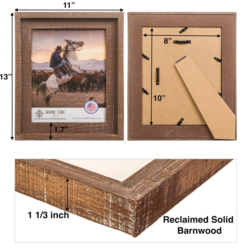 Rustic Barnwood Picture Frames 8x10 - Set of 2 -