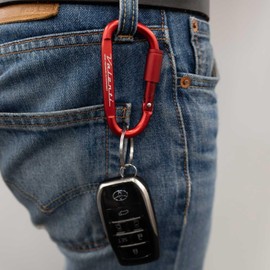 Valenti Logo Carabiner Key Chain Red [ATS-CAR-R]