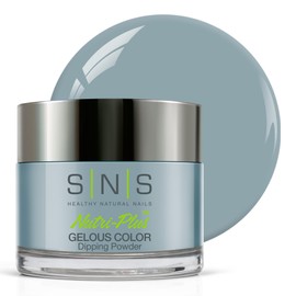 SNS Nail Dip Powder, Gelous Color Dipping Powder - Atlas Peak (Blue) - Long-Lasting Dip Nail Color Lasts 14 Days - Low-Odor & No UV Lamp Required - 1oz