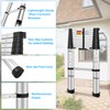 DEZEX 10.5 FT Aluminum Telescoping Ladders - One-Button Retraction Collapsible