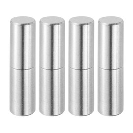 sourcing map 4Pcs 3-1/8" x 13/16" (LxD) Stainless Steel Weldable Detachable Barrel Hinges for Metal Gate Swing Door Trailer Ramp, Silver