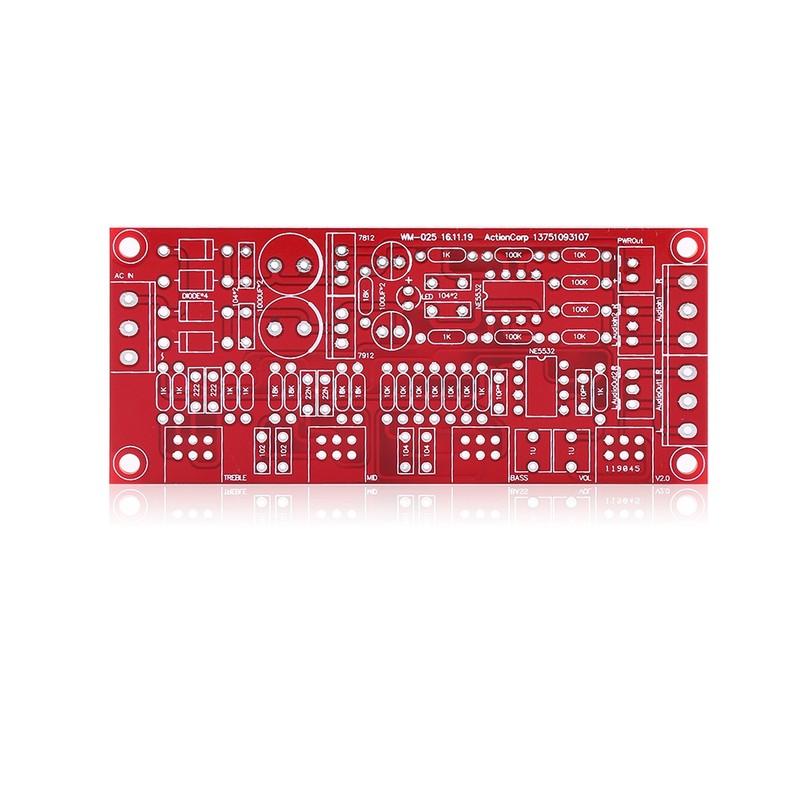 HIFI Preamp NE5532 Pre amplifier Tone Board Kits AC 12V